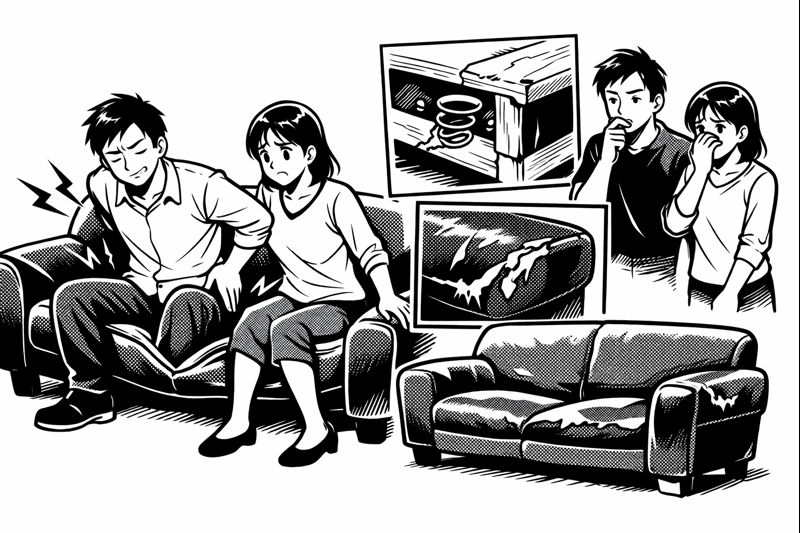 ソファの寿命は何年?へたり・きしみが出たら買い替え?修理?
